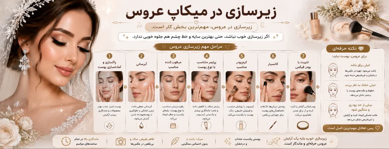 زیرسازی در میکاپ عروس